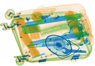 Colorful Image X Ray Luggage Scanner Machine , Airport Security X Ray Screening System